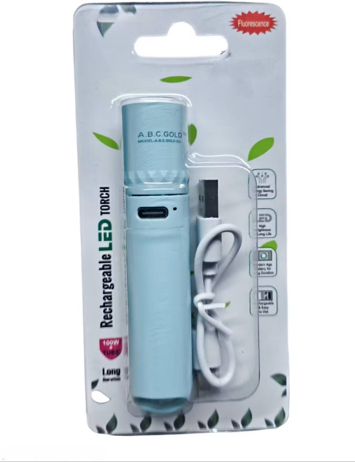A B C GOLD Rechargeable Pocket Torch - Image 1