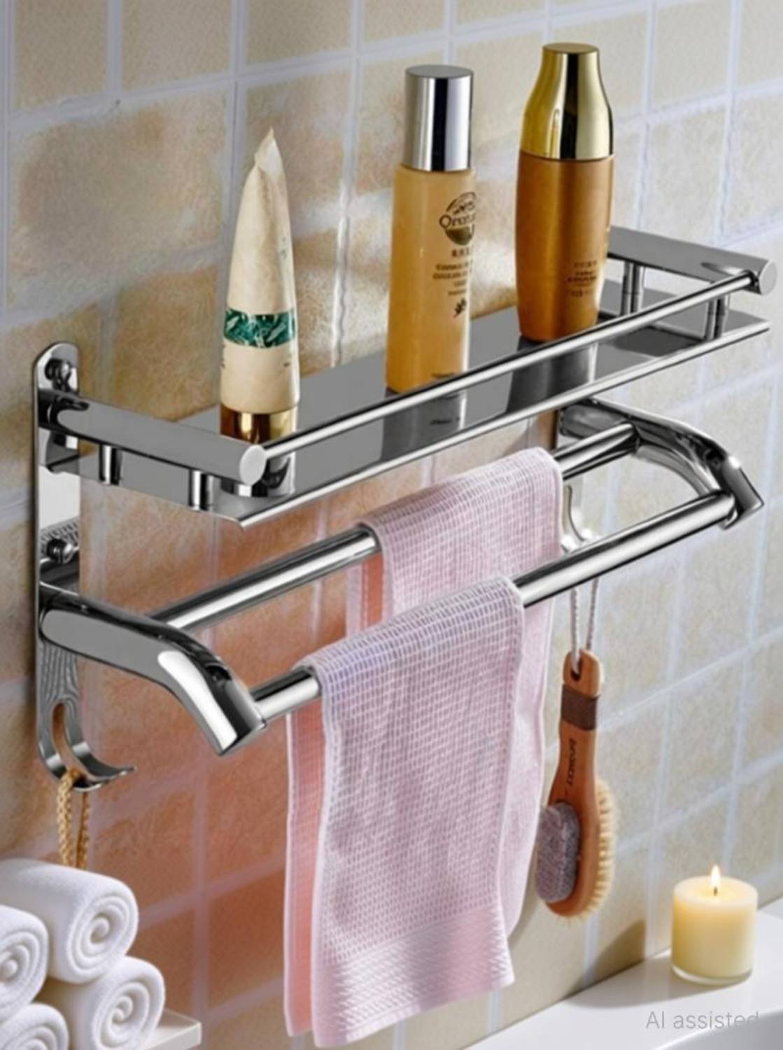 GOLDEN LIKE Steel Towel Holder - Image 2