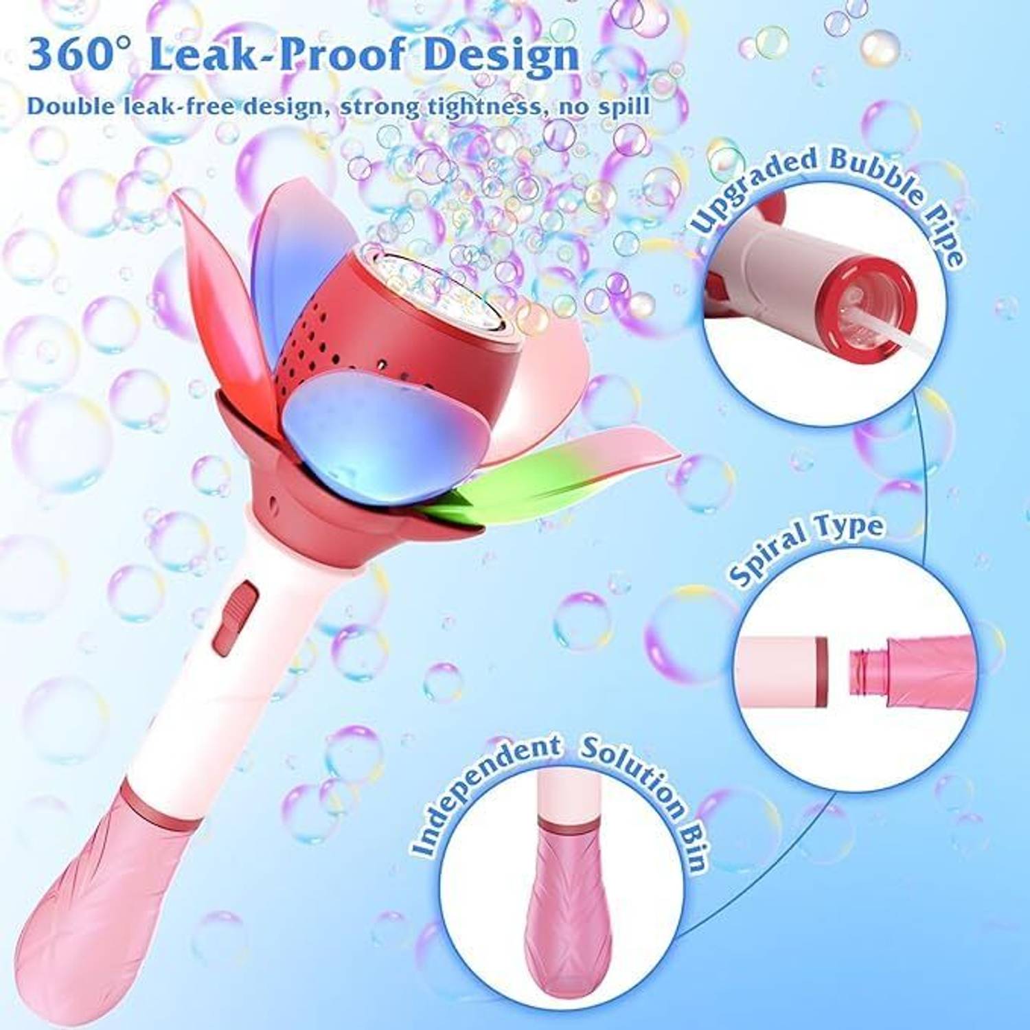 Shopsy RVEnterprise Bubble Stick Light Up Flower Wand Toy - Image 2