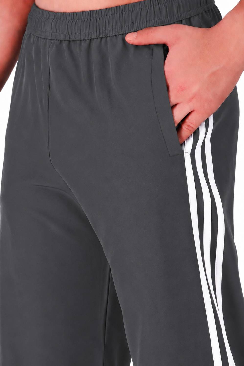 KANIS FIT Striped Grey Track Pants - Image 2