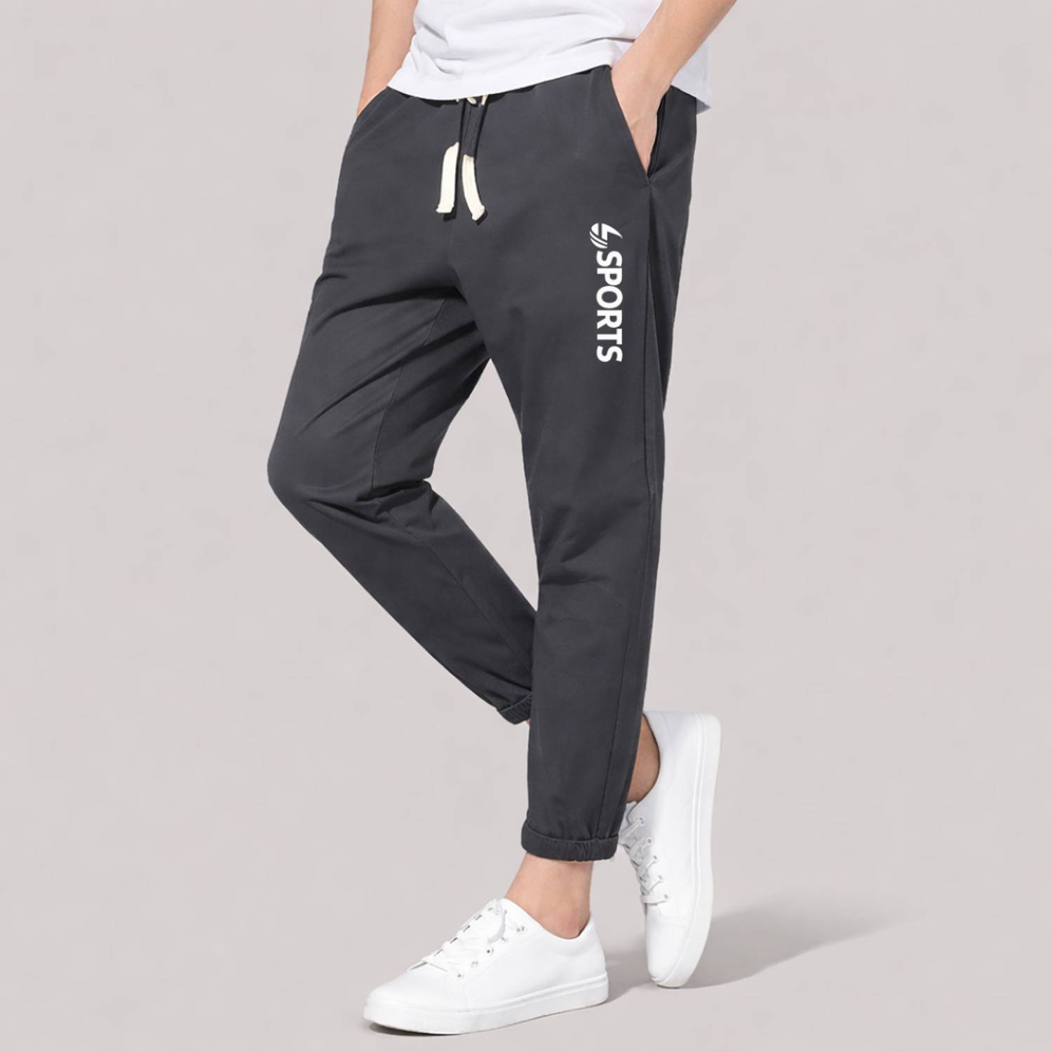 yourker Men Grey, Black Track Pants - Image 2