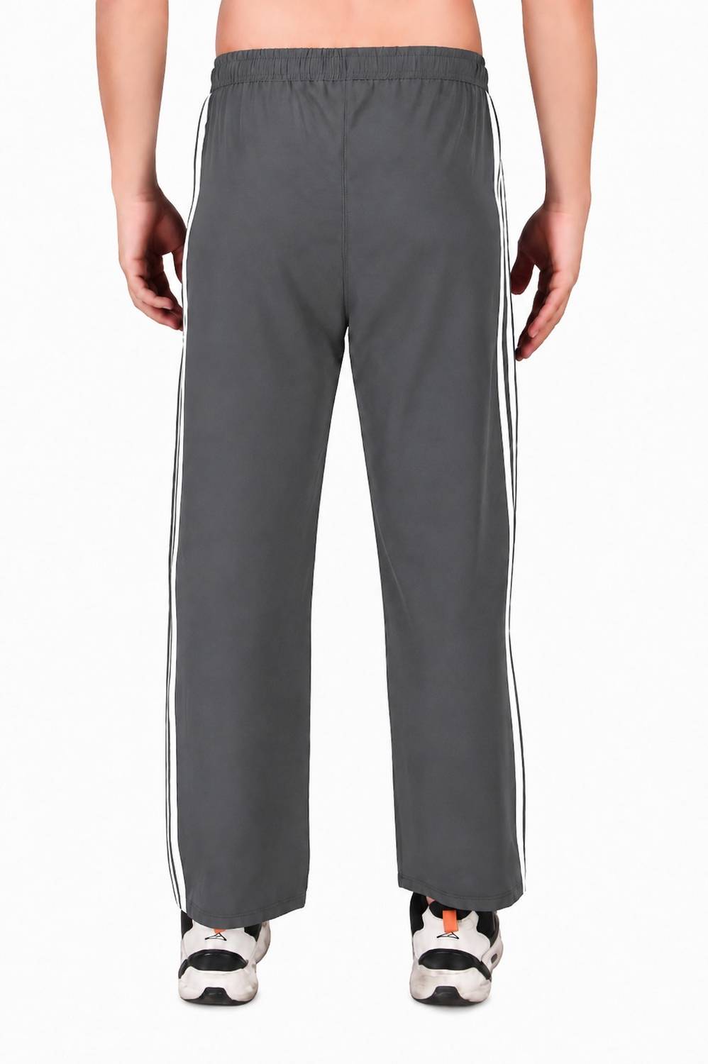 KANIS FIT Striped Grey Track Pants - Image 4