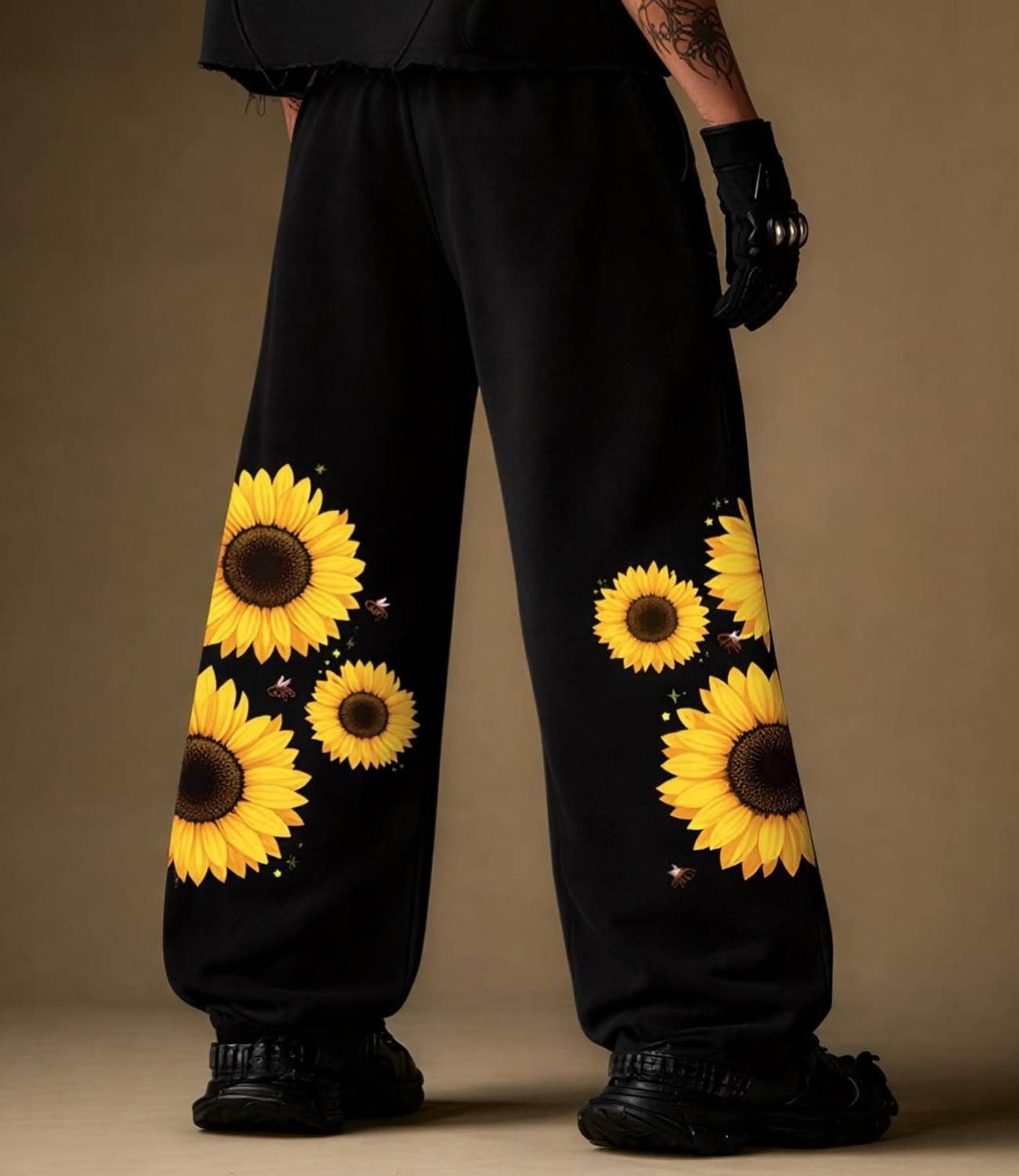 MITTRO Floral Print Black Track Pants - Image 2