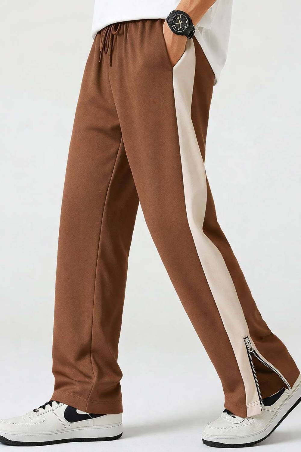 EraandEdge Men Brown Track Pants - Image 1