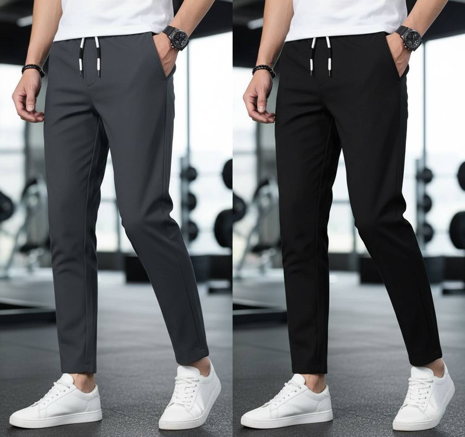 Marquiana Solid Men Multicolor Track Pants - Image 4