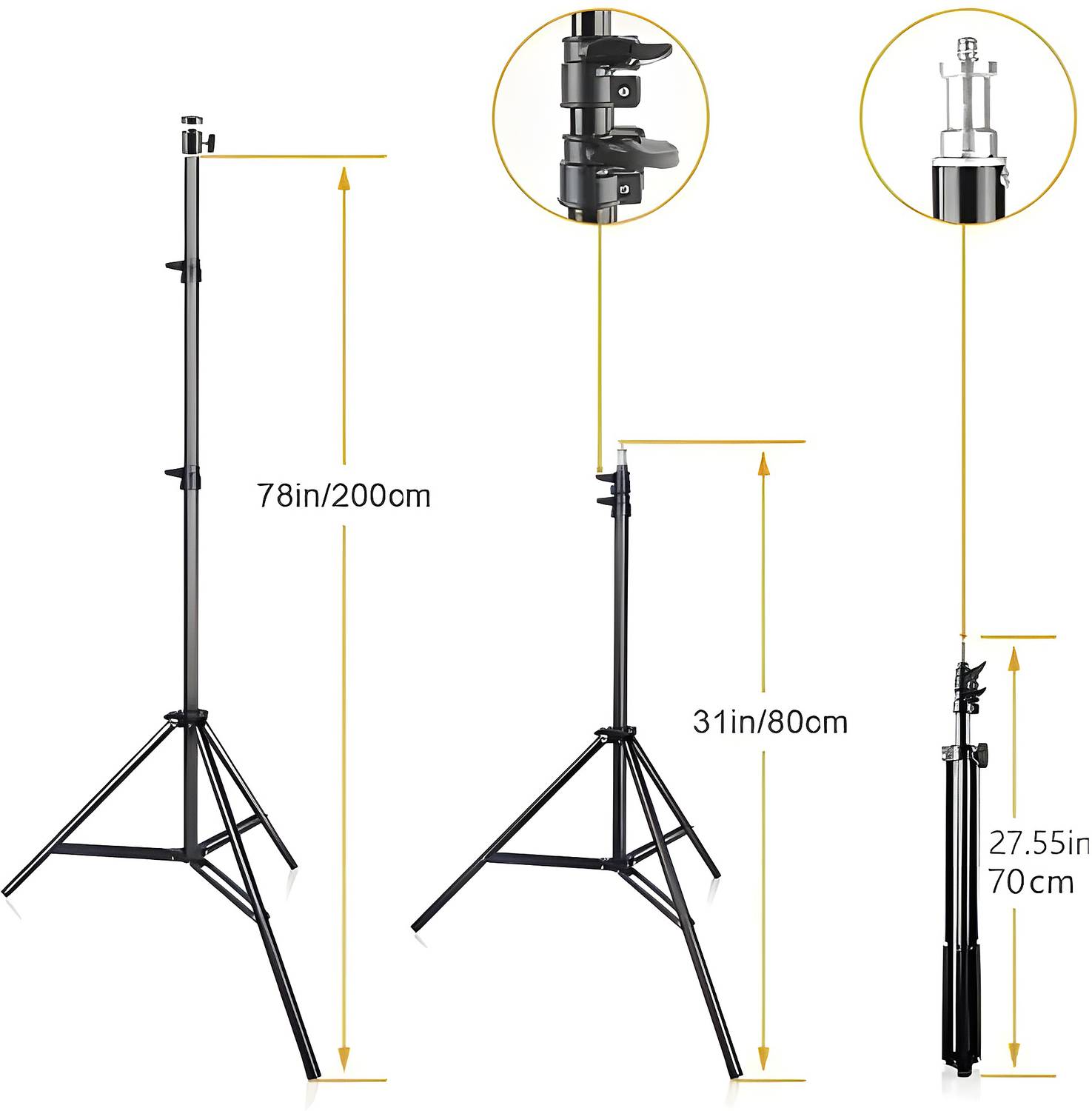 BONTECH 7 Feet Aluminum Alloy Studio Light Stand - Image 4