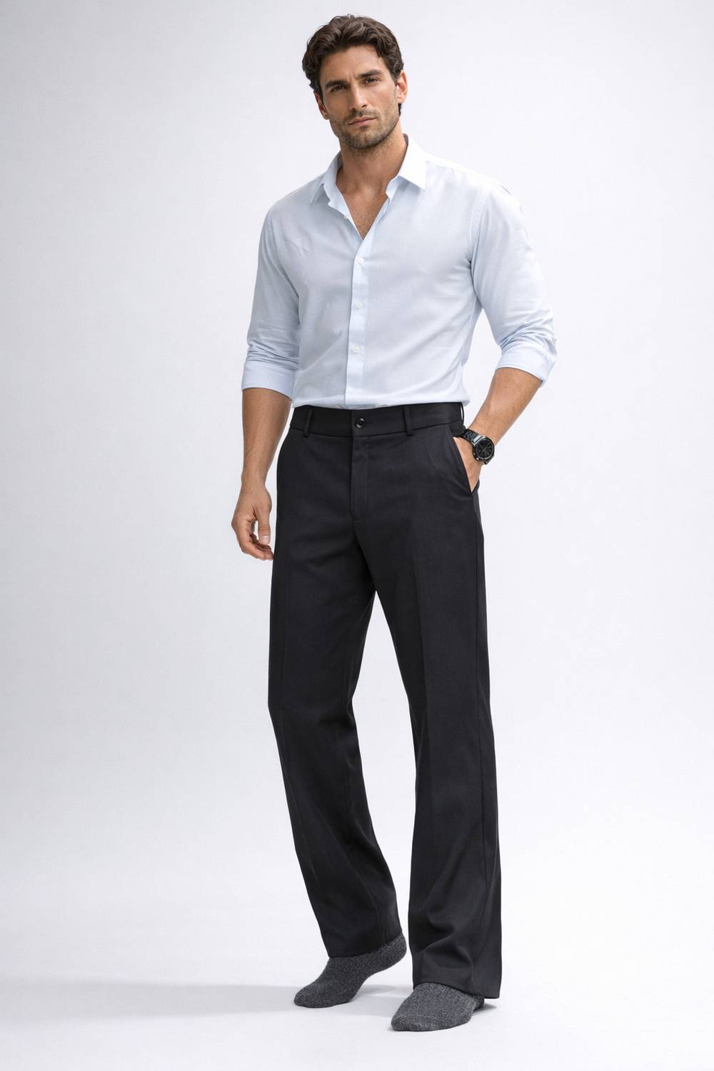 PASIONENTERPRISE Straight Fit Men Black Trousers - Image 4