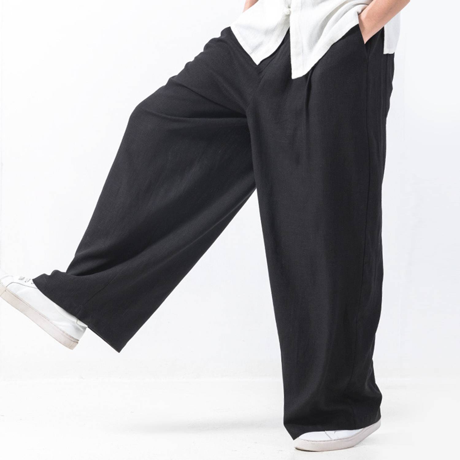 Nivcy Solid Men Black Track Pants - Image 2