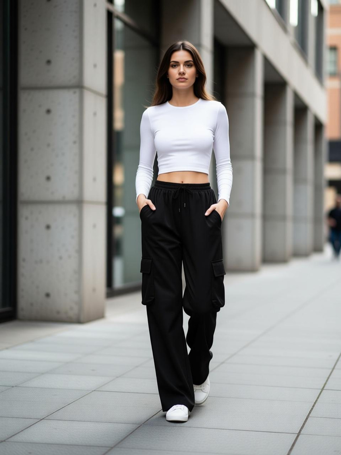 DHOISE Regular Fit Women Black Trousers