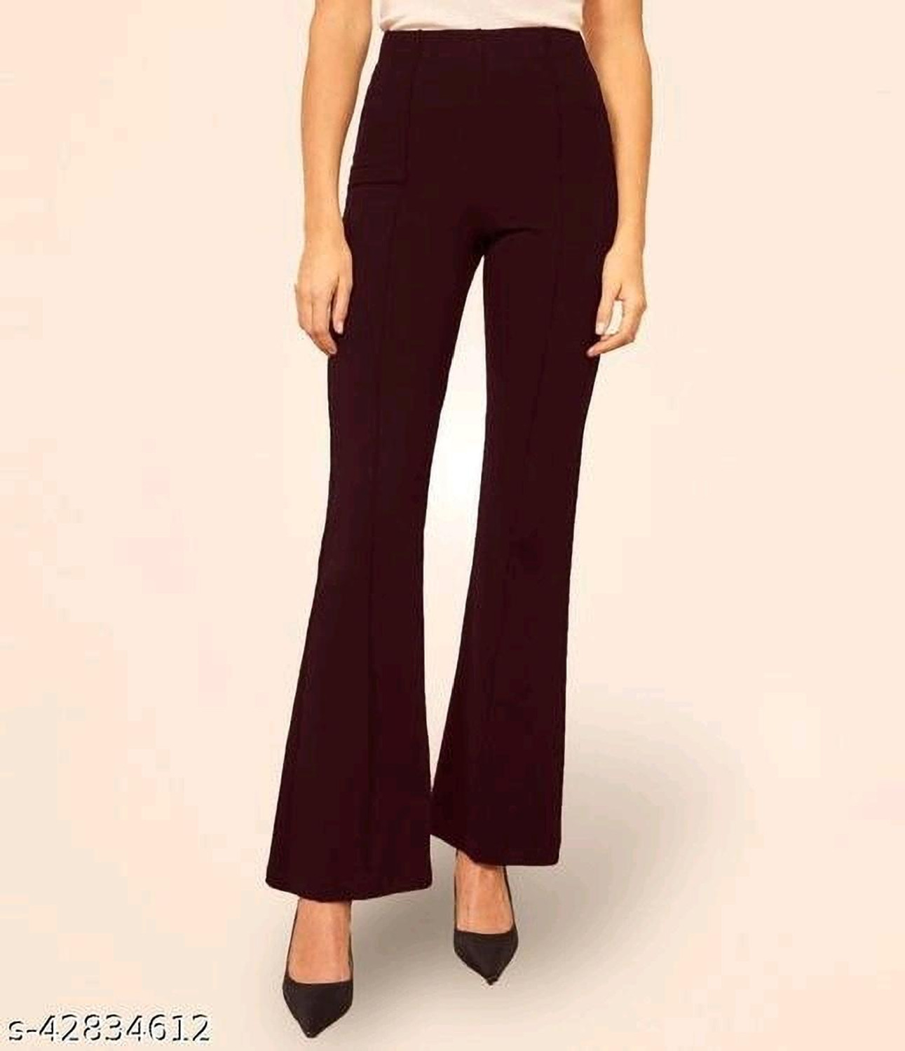 Absorbing Regular Fit Women Maroon Trousers