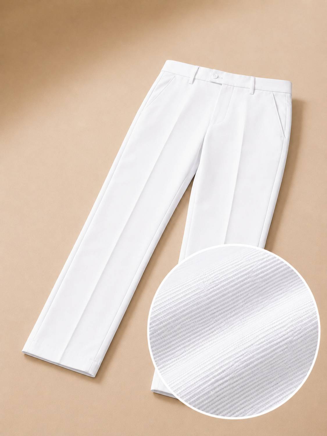 GANPATISULZ Slim Fit Men White Trousers - Image 5