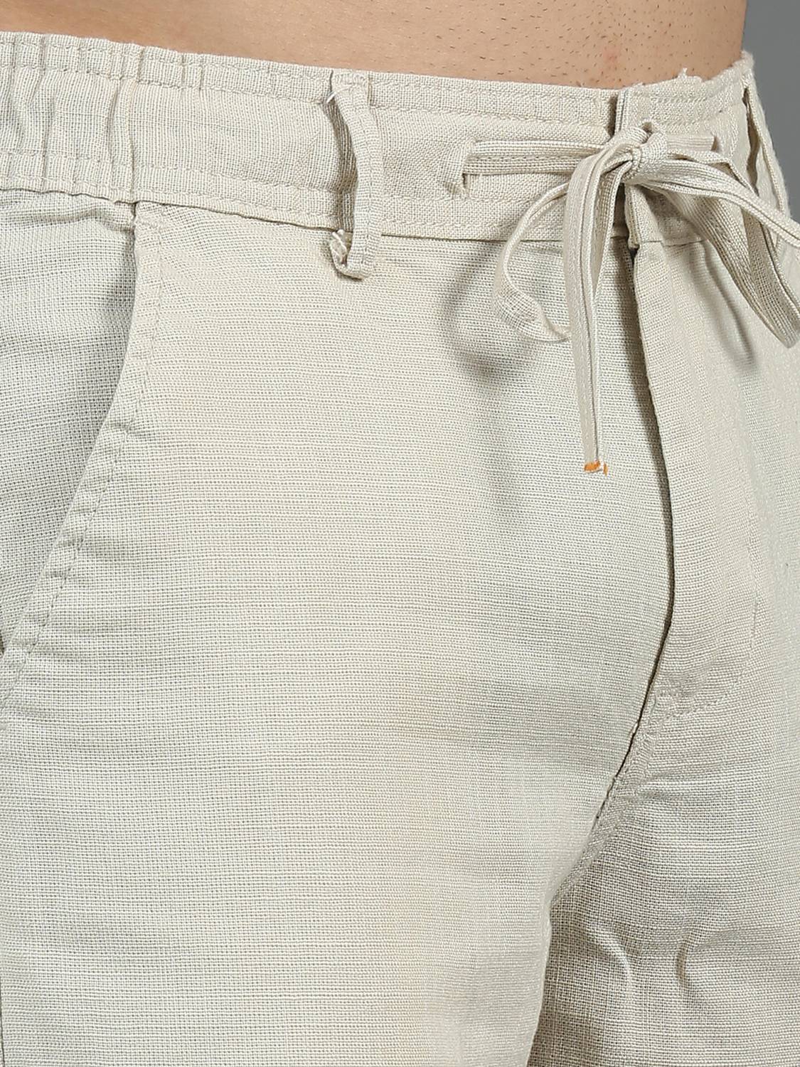 HouseOfCommon Relaxed Men Cream Trousers - Image 4