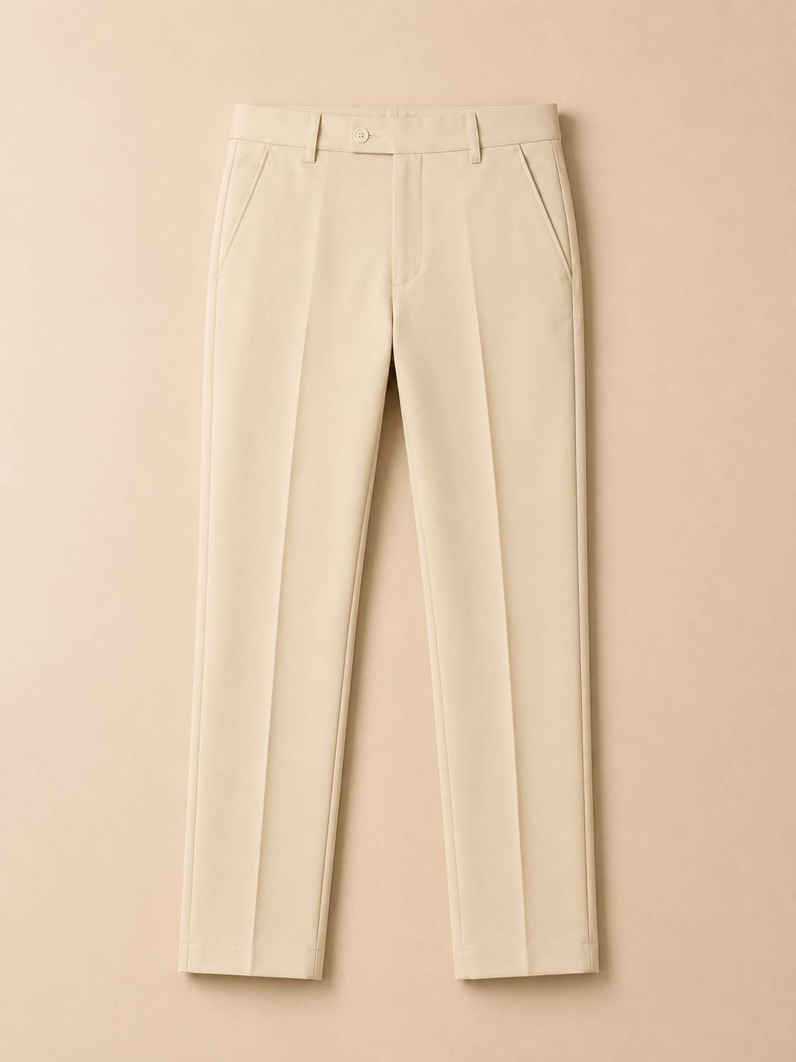 GANPATISULZ Slim Fit Men Beige Trousers - Image 1