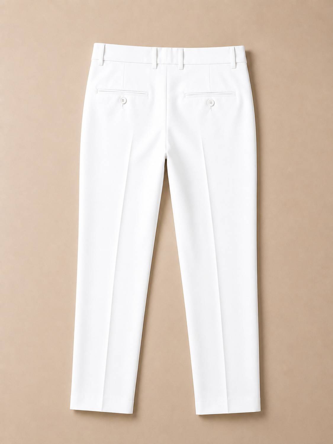 GANPATISULZ Slim Fit Men White Trousers - Image 2