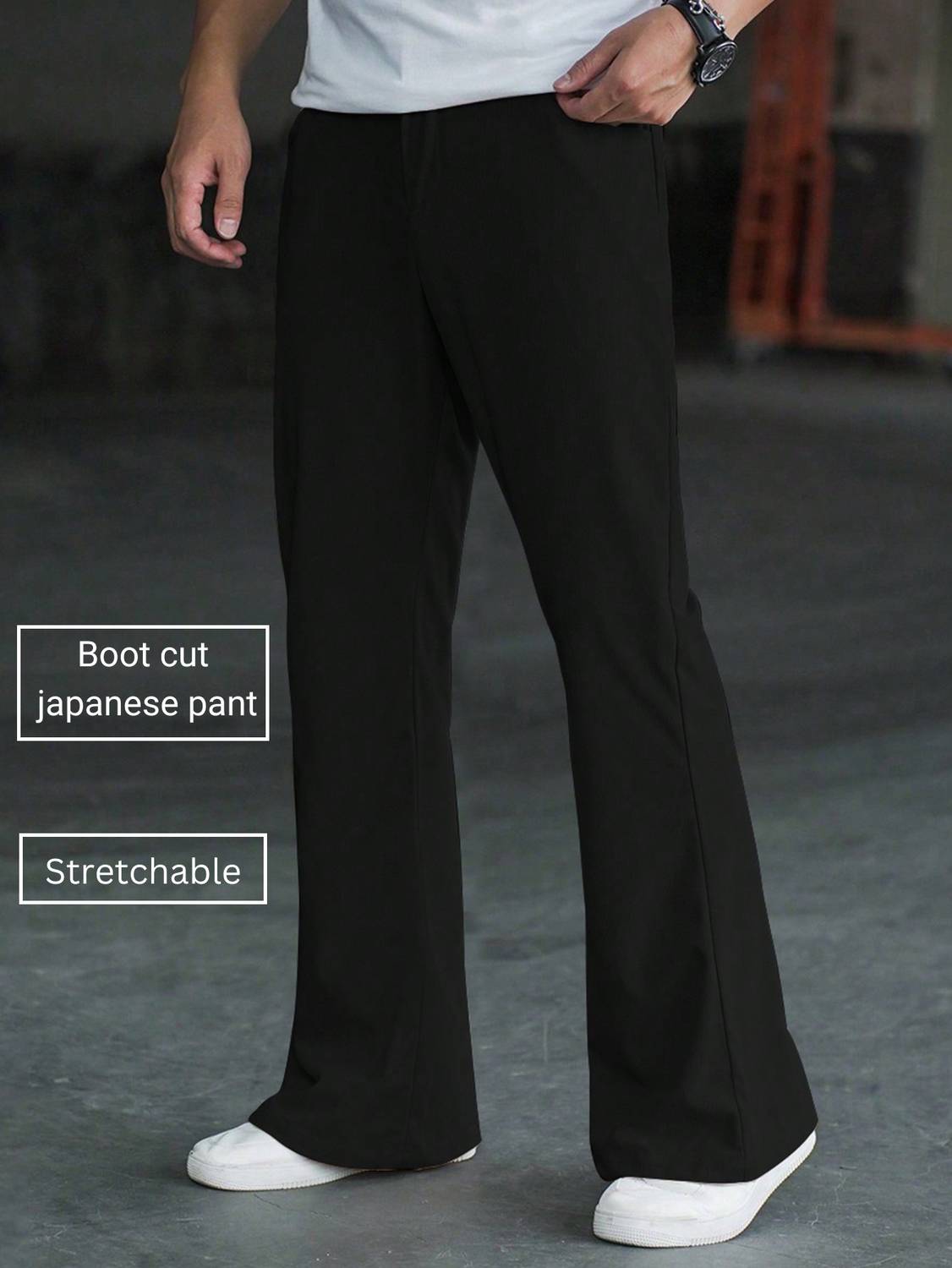 Plus91 Loose Fit Men Black Trousers - Image 3