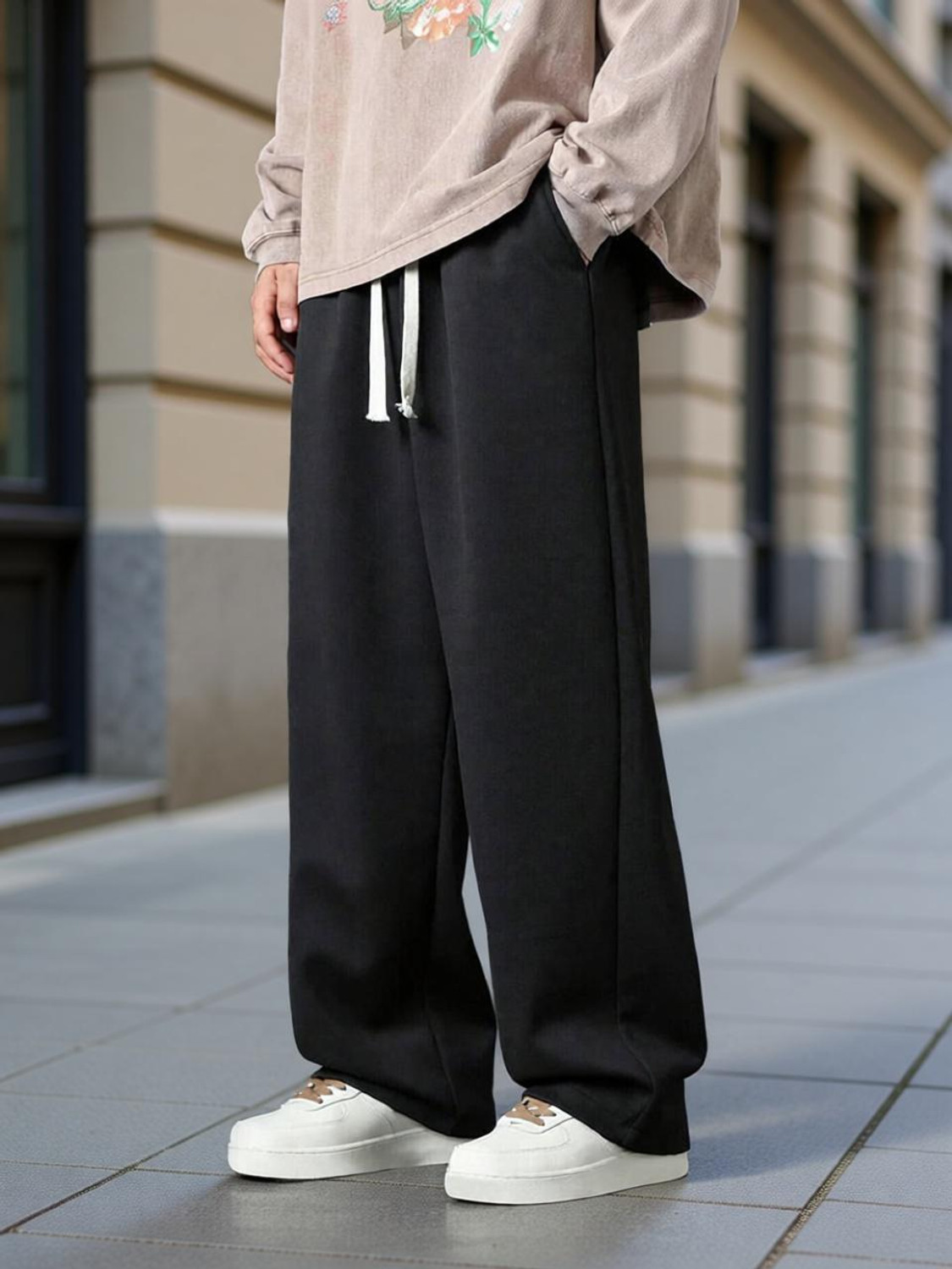 FEDELTA Relaxed Men Black Trousers