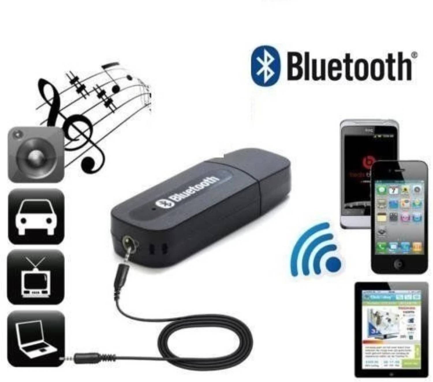GADGETSMORE Bluetooth Stereo System Audio Aux Receiver - Image 2