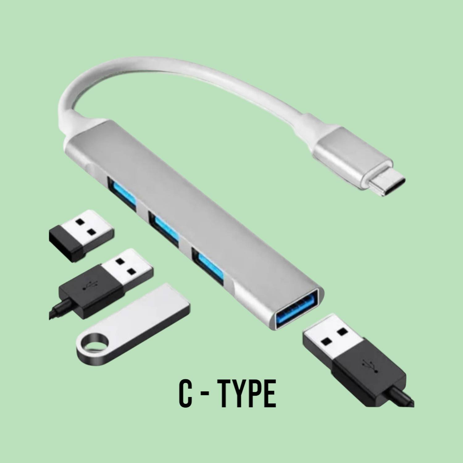 GadgetWalla 4-Port USB C Hub - Image 2