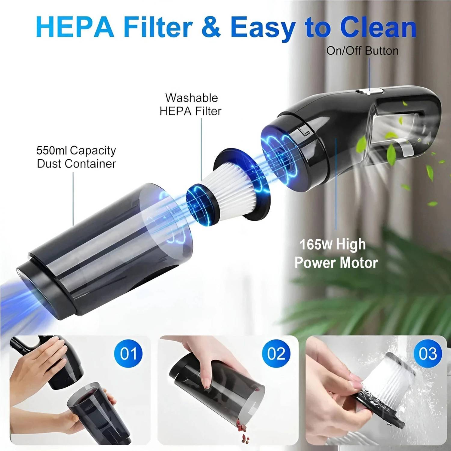 TEXUM TVC-A100 12V 165W 6 KPA Car Vacuum - Image 3
