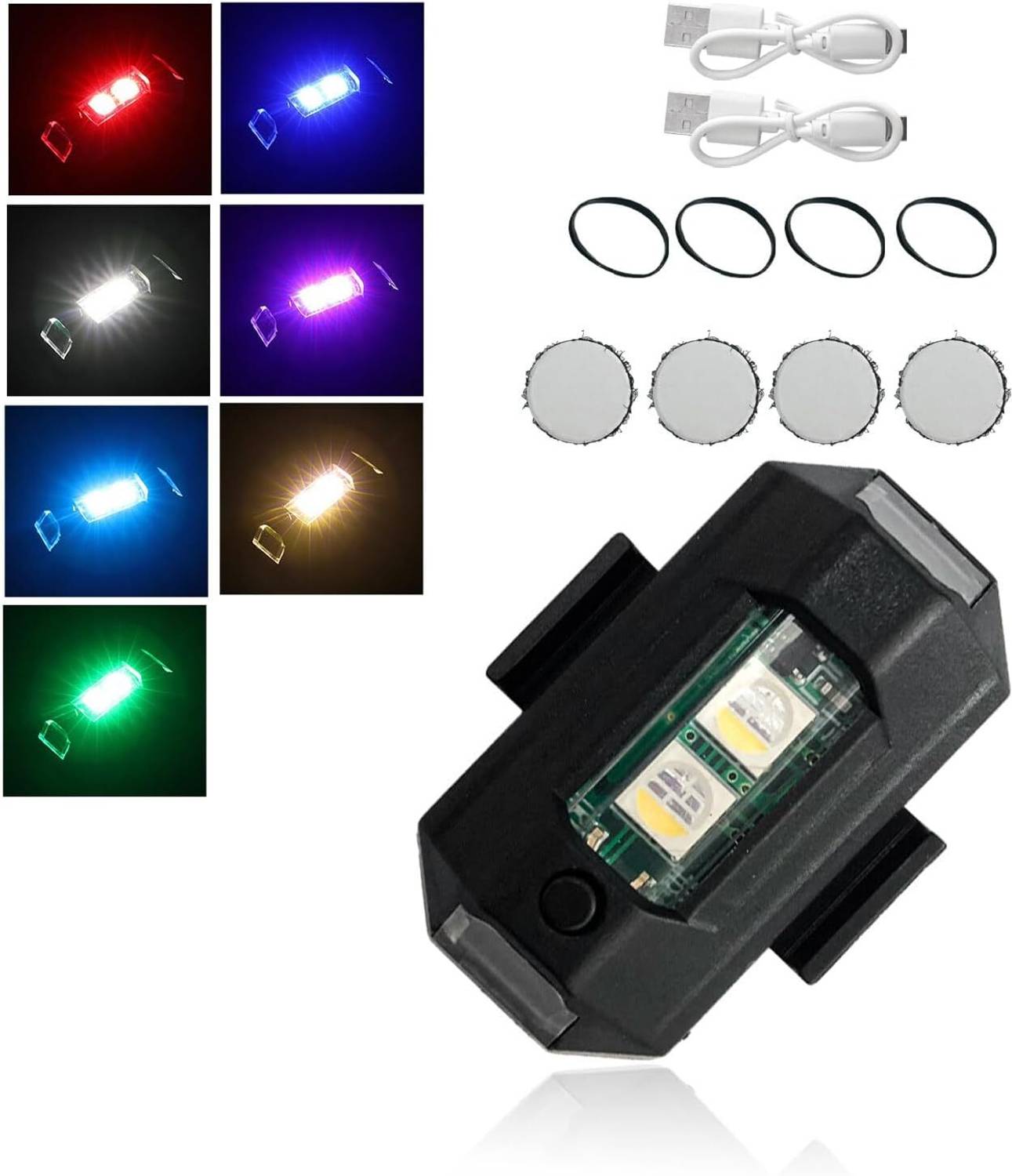 carempire Mini LED Strobe Light 7 Color Rechargeable - Image 1