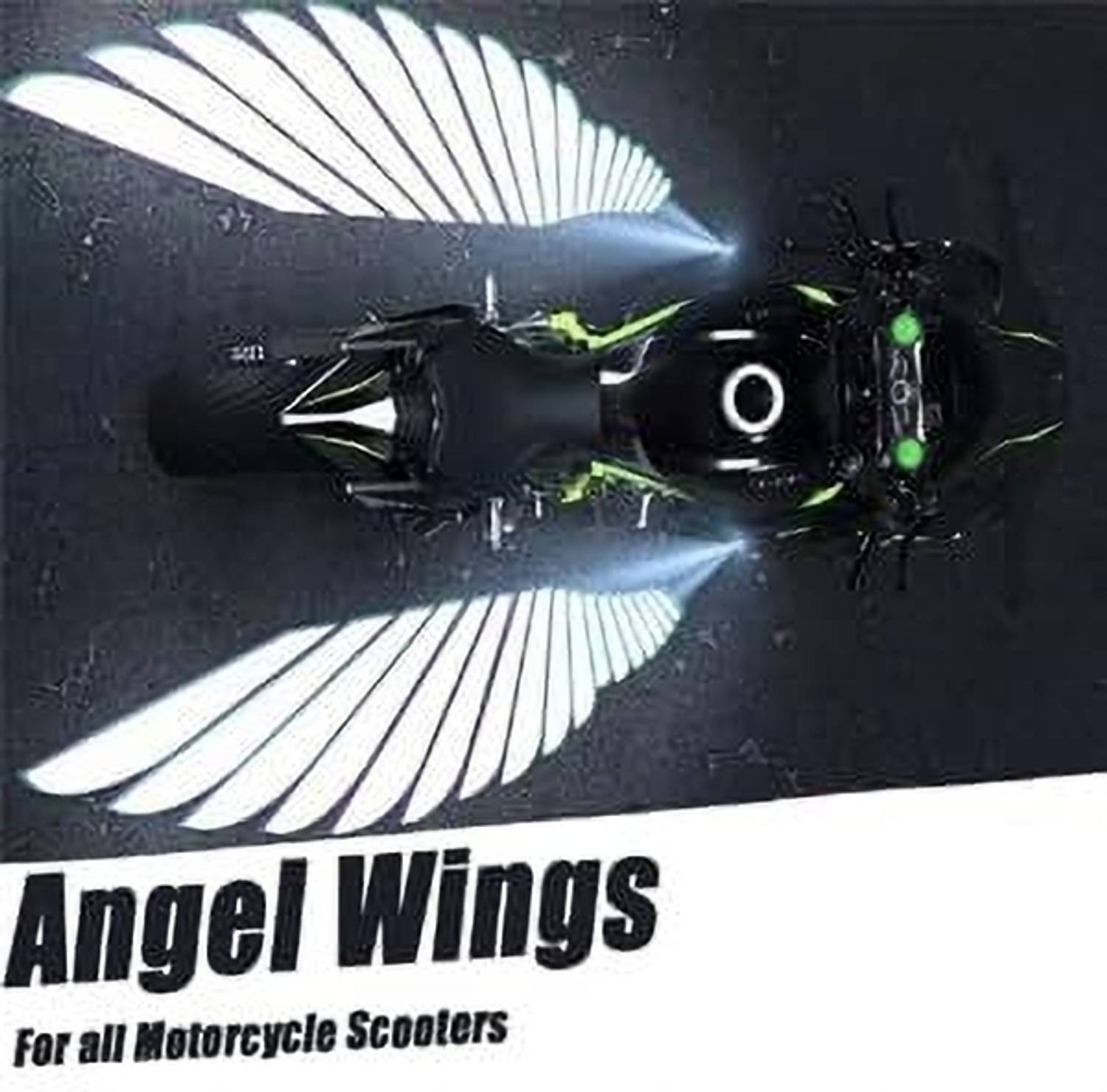 SHOP4U Angel Wings Neon Bike Lighting Projector, White - Image 3