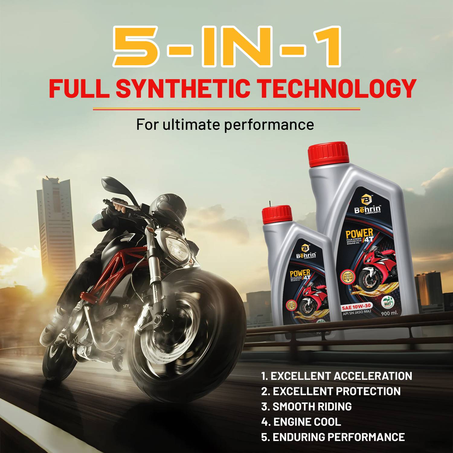 behrin NEW_10W 30 4T Bike Engine Oil - Image 2