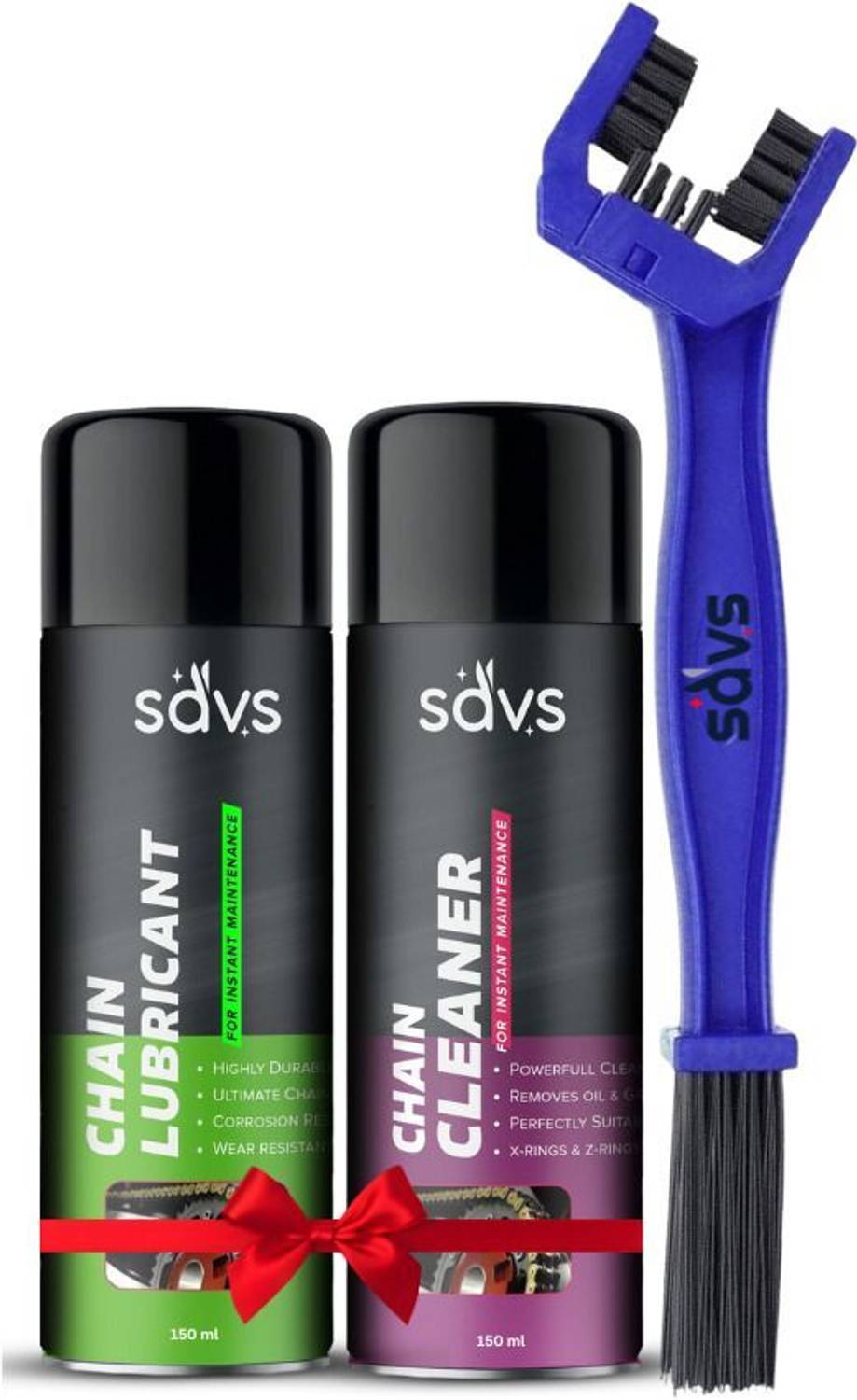 SAVS Combo of Chain Lubricant + Chain Cleaner + Helmet Cleaner + All - Image 2