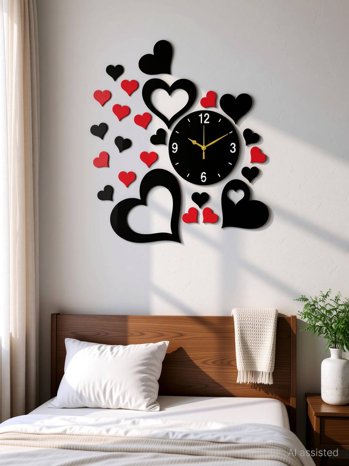 Fravy Analog 50 cm X 54 cm Wall Clock