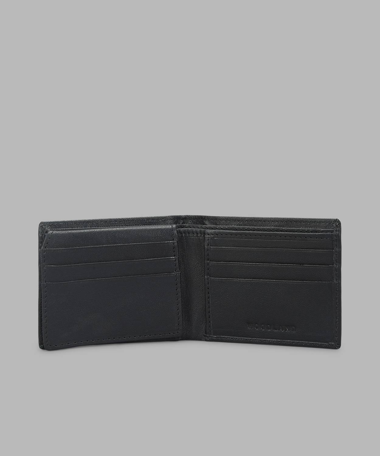WOODLAND Men Black Genuine Leather Wallet - Image 4