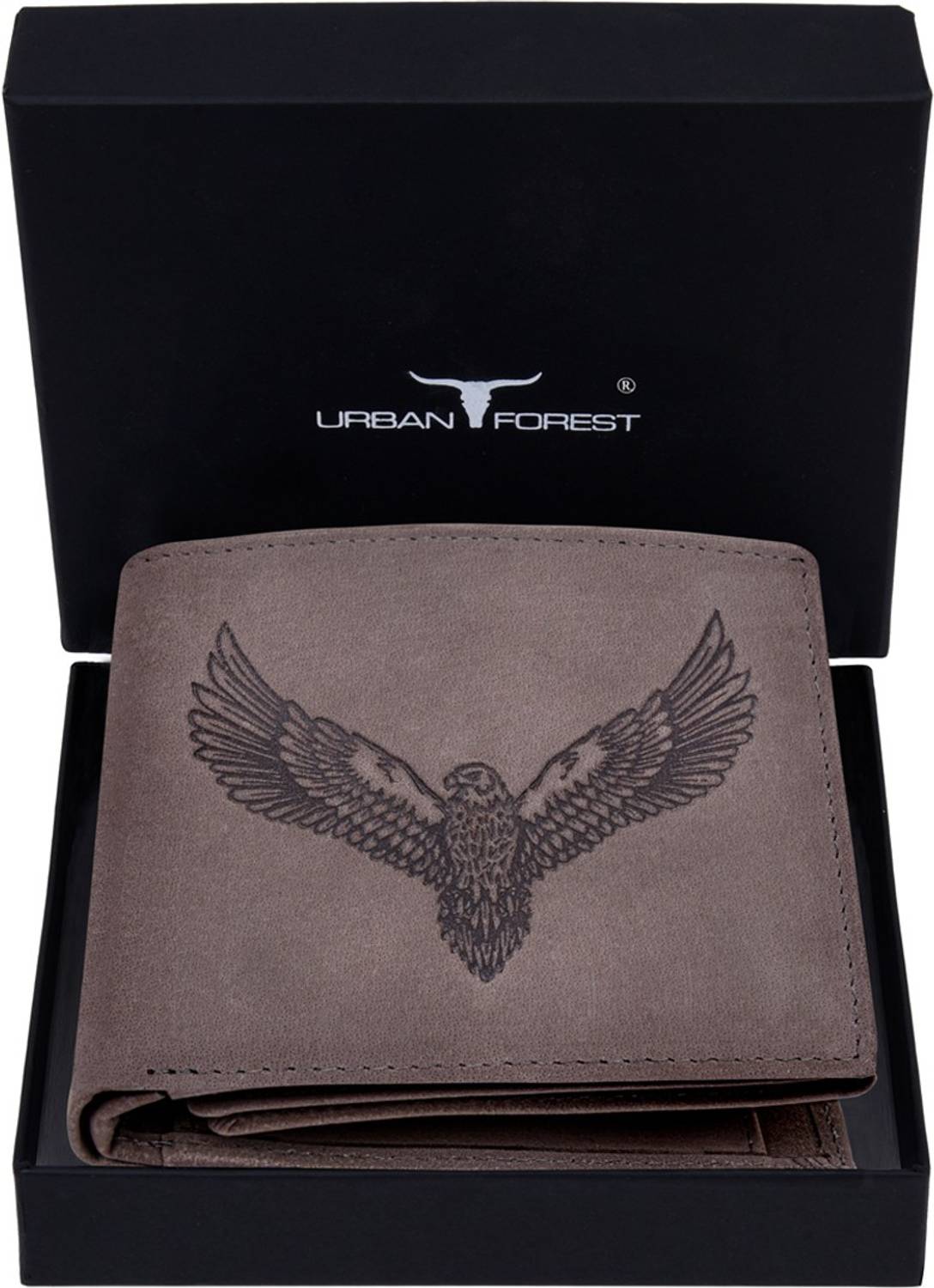 URBAN FOREST Men Grey Genuine Leather Wallet - Image 1