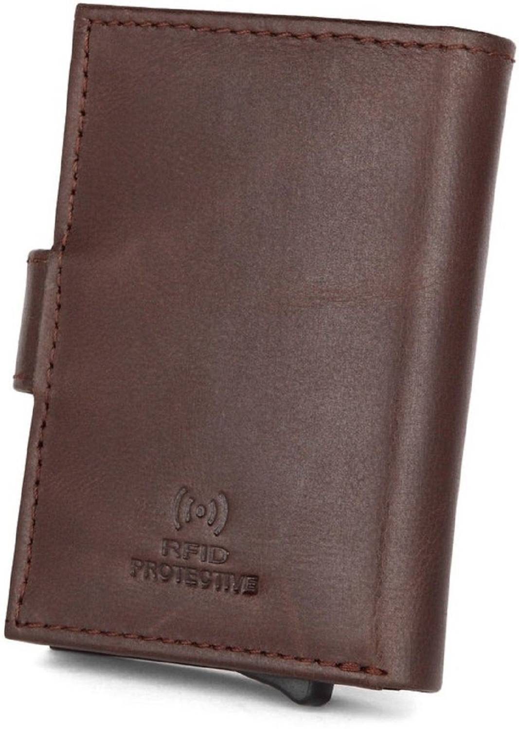 METRONAUT Men Brown Leather Card Holder - Image 1