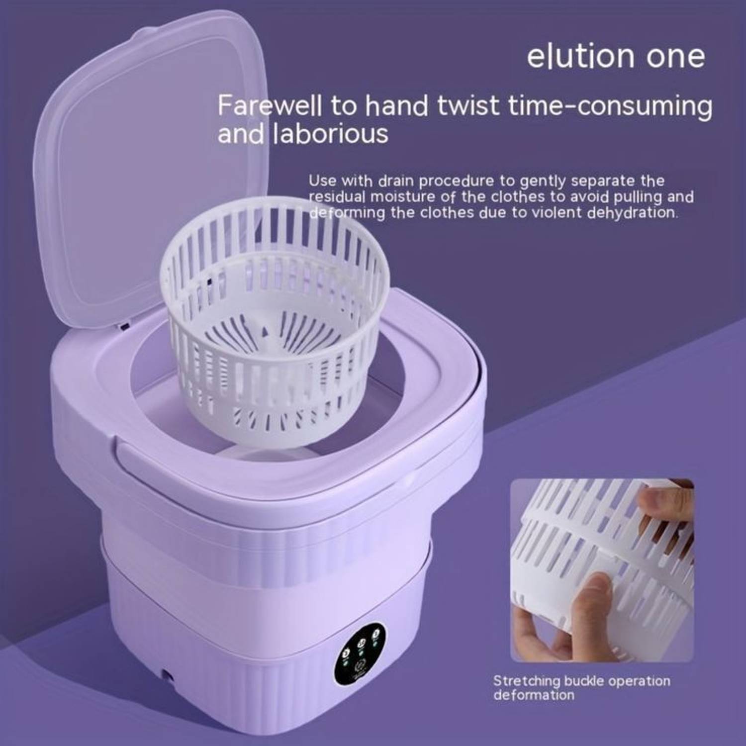 eneeva Mini 9L Portable Foldable Washing Machine - Image 4