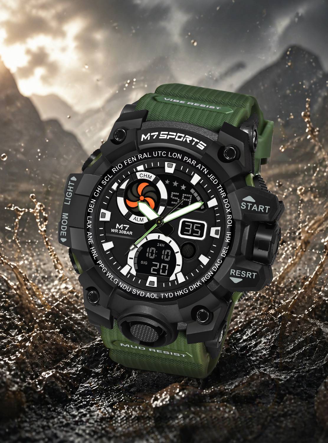 M7 By Metronaut M7-8026 Adventure Expedition Analog-Digital Watch - Image 2