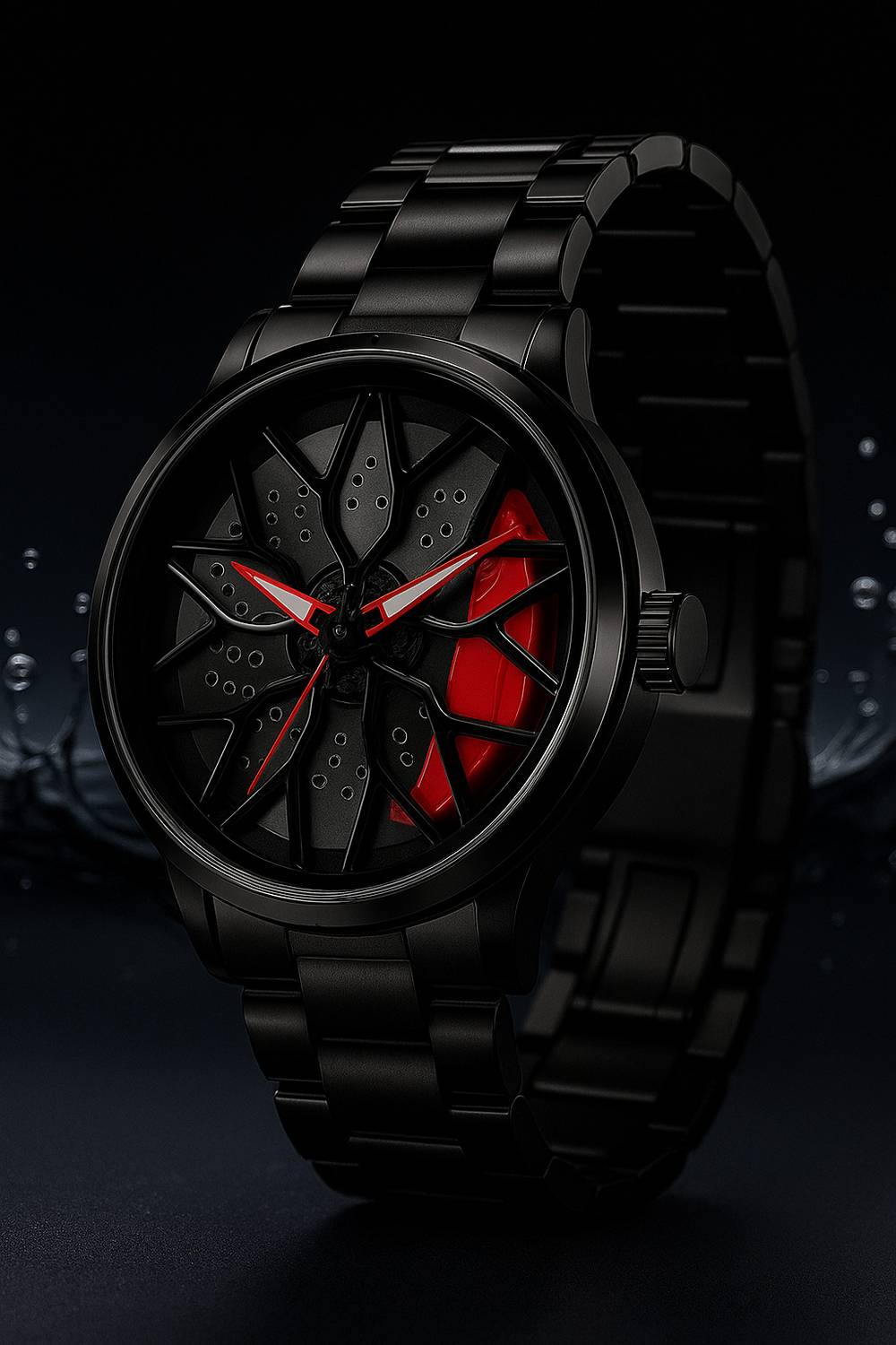 OneStopNow Luxury Black Stainless Steel Men's Watch RICK_01 - Image 1