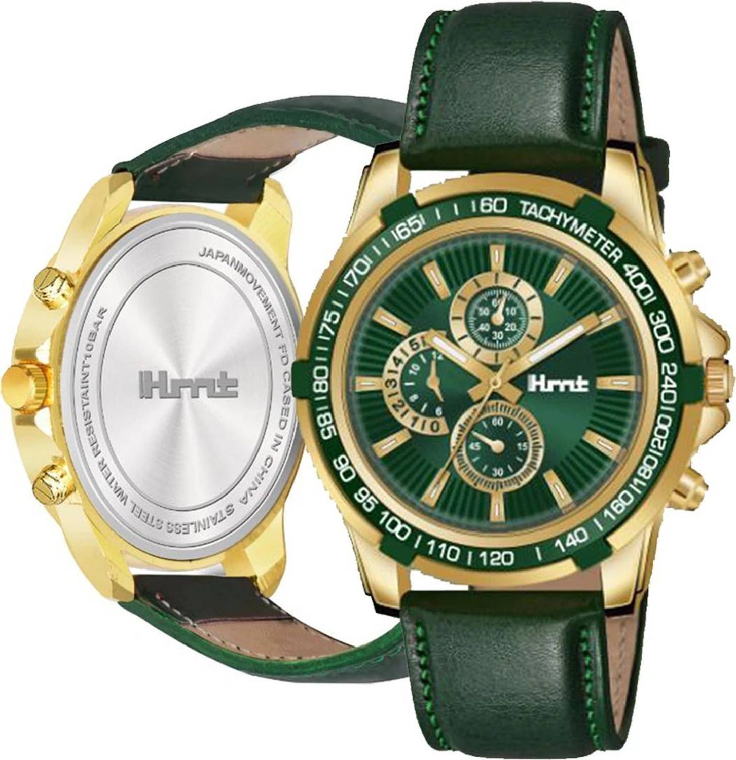 HMT Quartz HMTS Green Men's Watch - Image 4