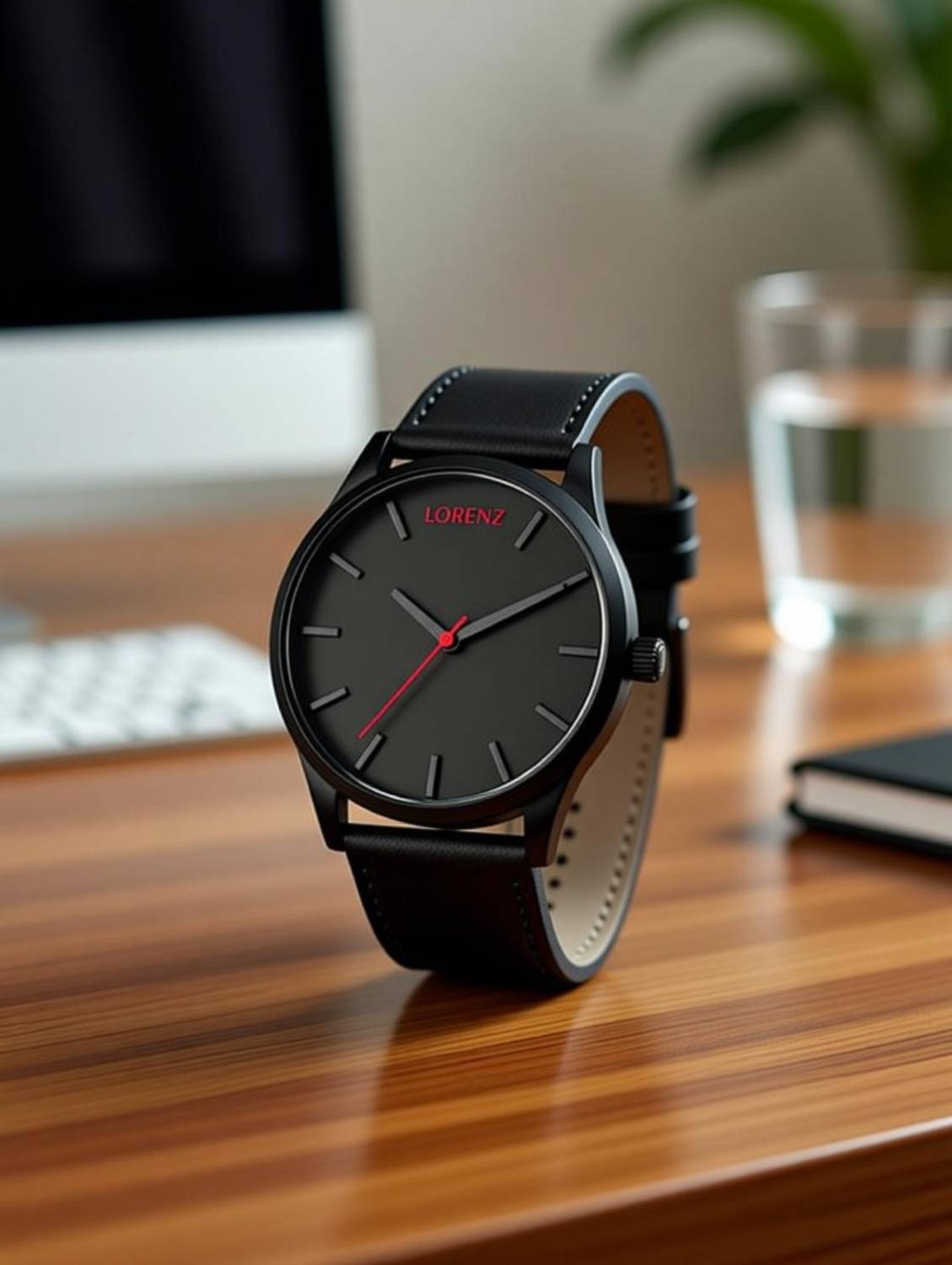 ShopGlobal Jet Black Analog Watch - Men - Image 1