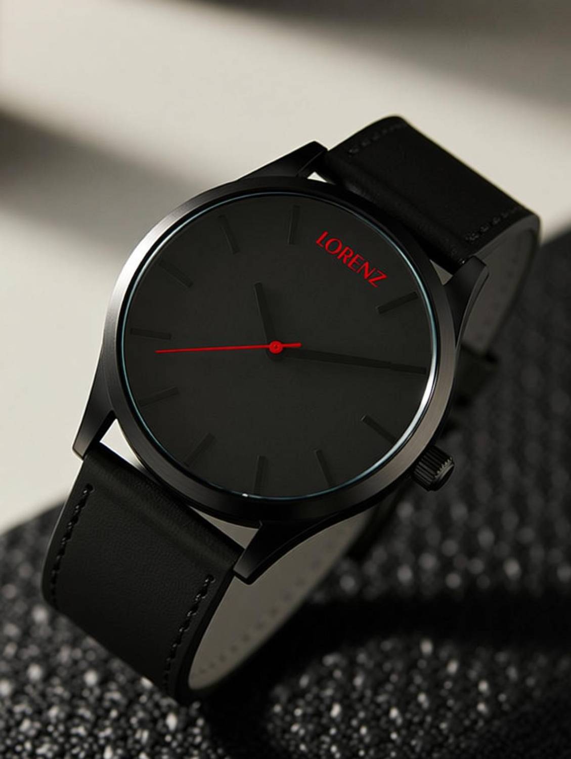 ShopGlobal Jet Black Analog Watch - Men - Image 2