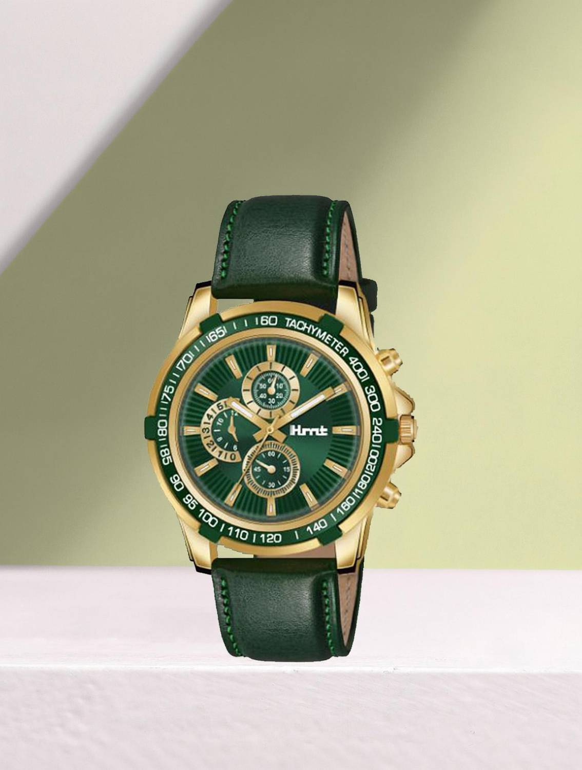 HMT Quartz HMTS Green Men's Watch - Image 1
