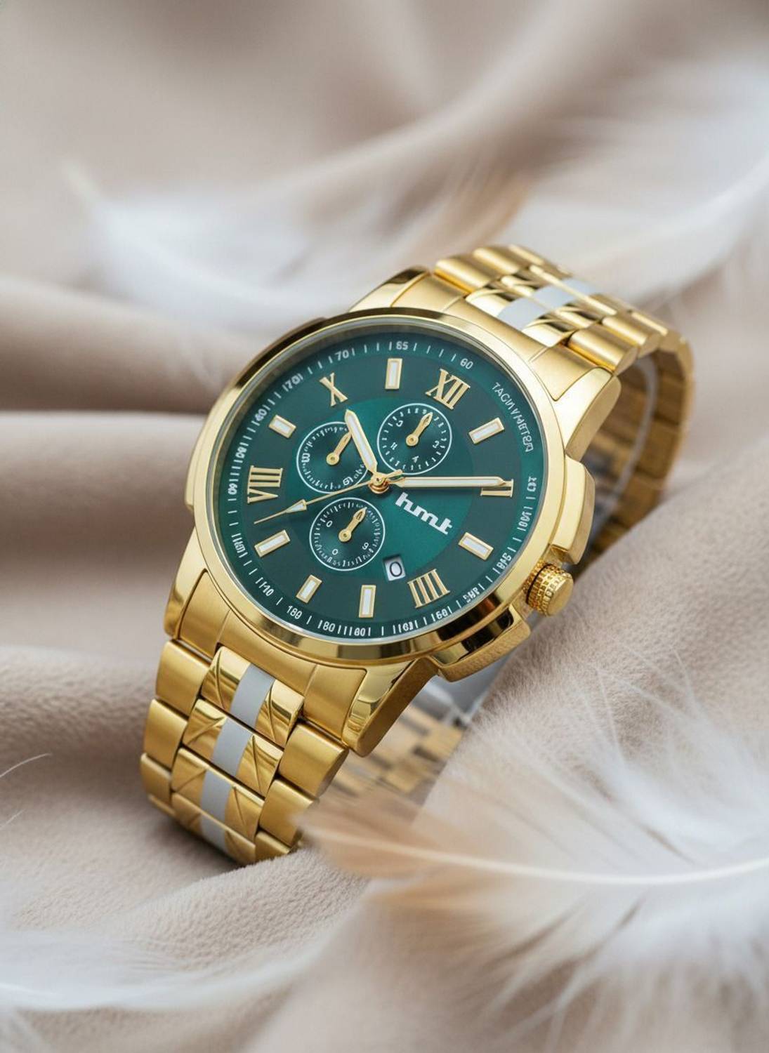 Hmrt Analog Watch - For Men - Mar_SMW-440GP-Two Tone - Image 2
