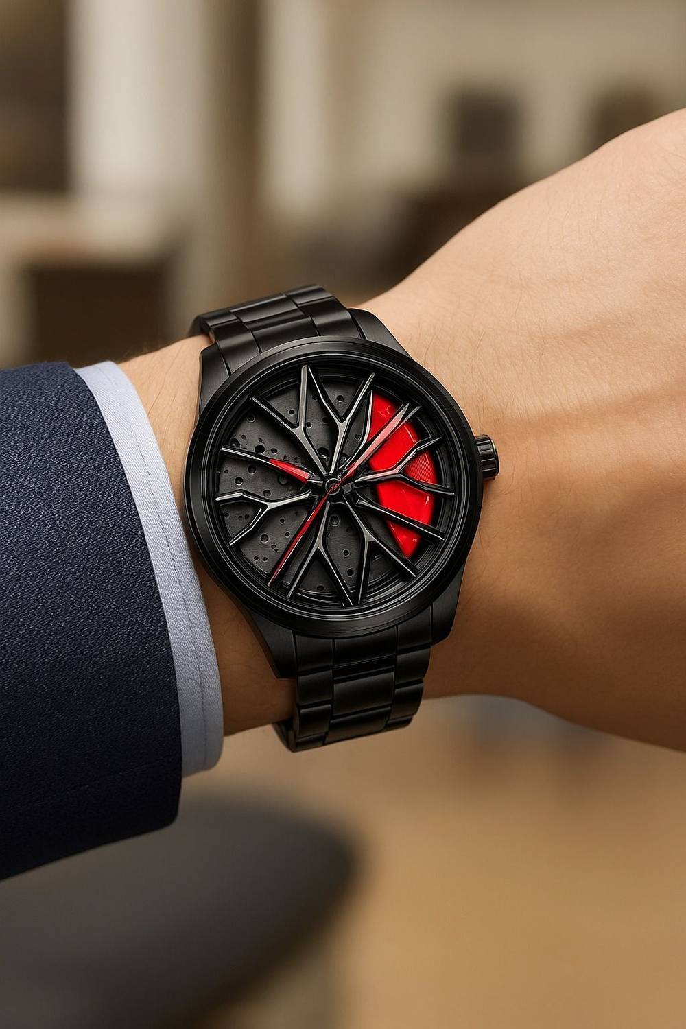 OneStopNow Luxury Black Stainless Steel Men's Watch RICK_01 - Image 5