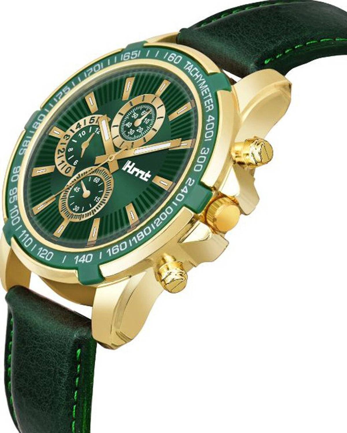 HMT Quartz HMTS Green Men's Watch - Image 3