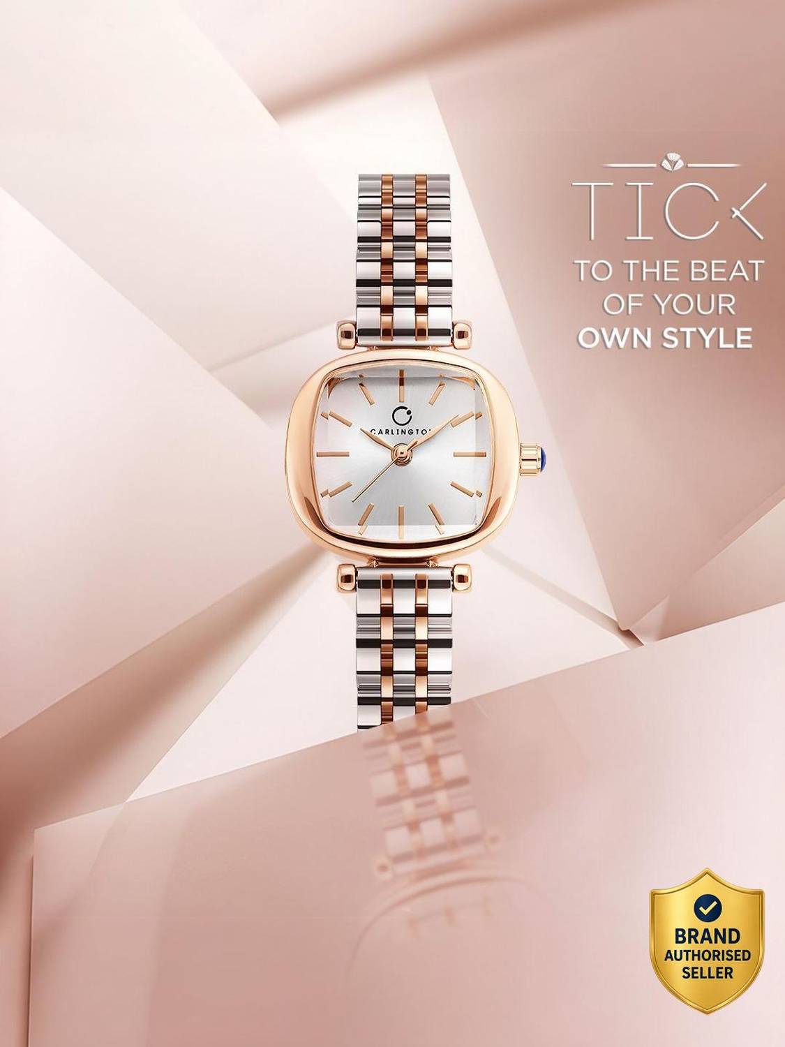 Carlington CT 106 Two Tone Silver Ladies Watch - Image 1