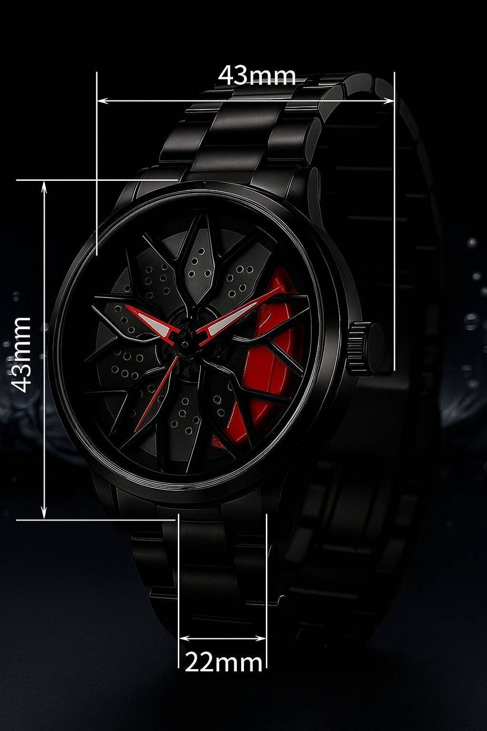 OneStopNow Luxury Black Stainless Steel Men's Watch RICK_01 - Image 3