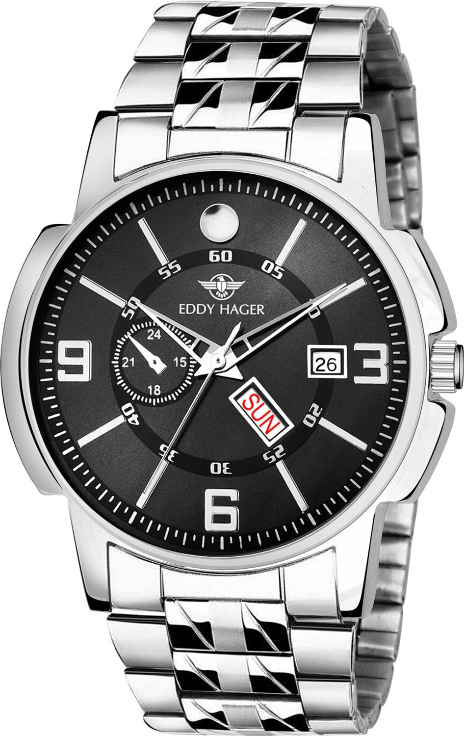 ShopGlobal Black Day and Date Analog Watch - For Men
