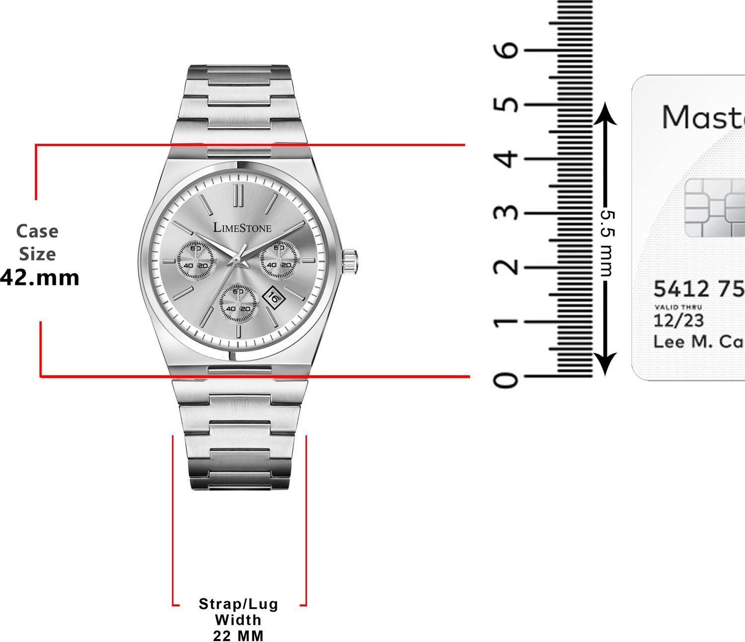 LIMESTONE PRX Chronograph Quartz Analog Watch 9 ml - Image 2