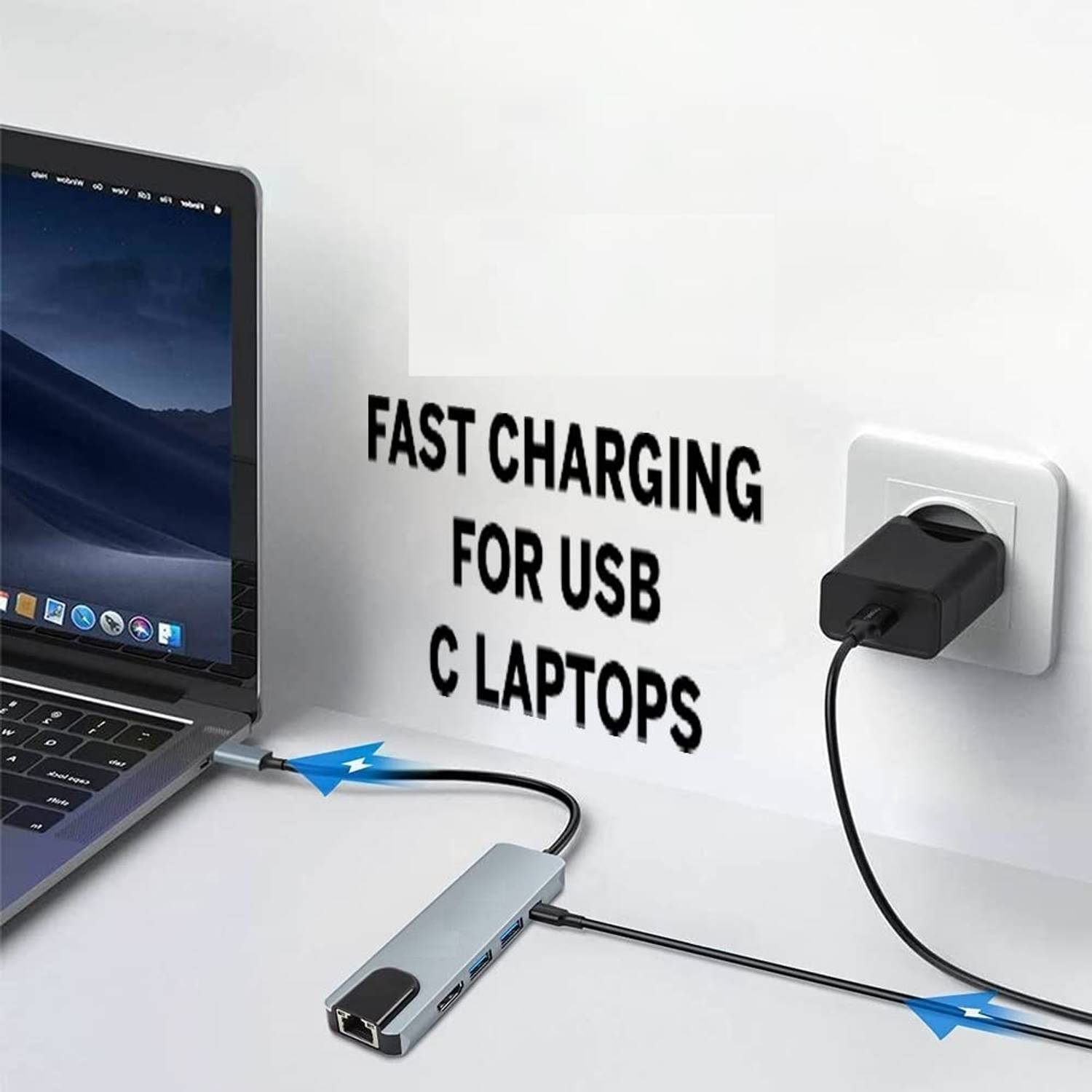 xenee 5-in-1 USB Type-C Docking Station, Silver - Image 2