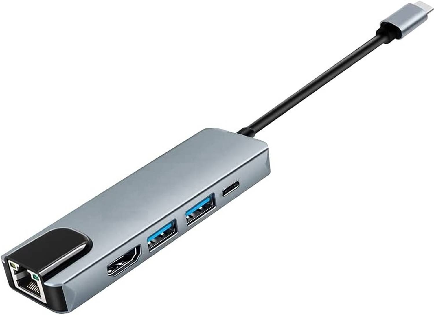xenee 5-in-1 USB Type-C Docking Station, Silver - Image 4