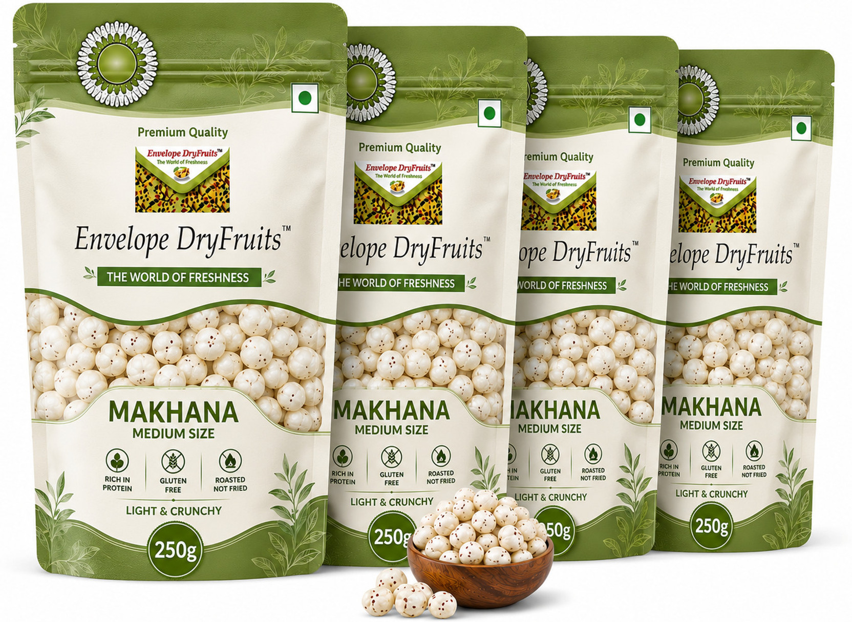 Envelope Dryfruits Plain Makhana Fox Nuts Makhana