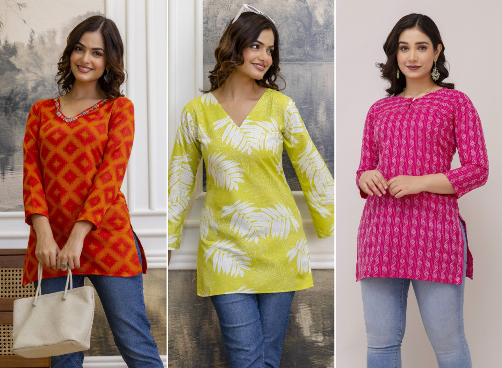 MAPHAZ Women Floral Print, Geometric Print, Embellished, Embroidered, Self Design Kurta