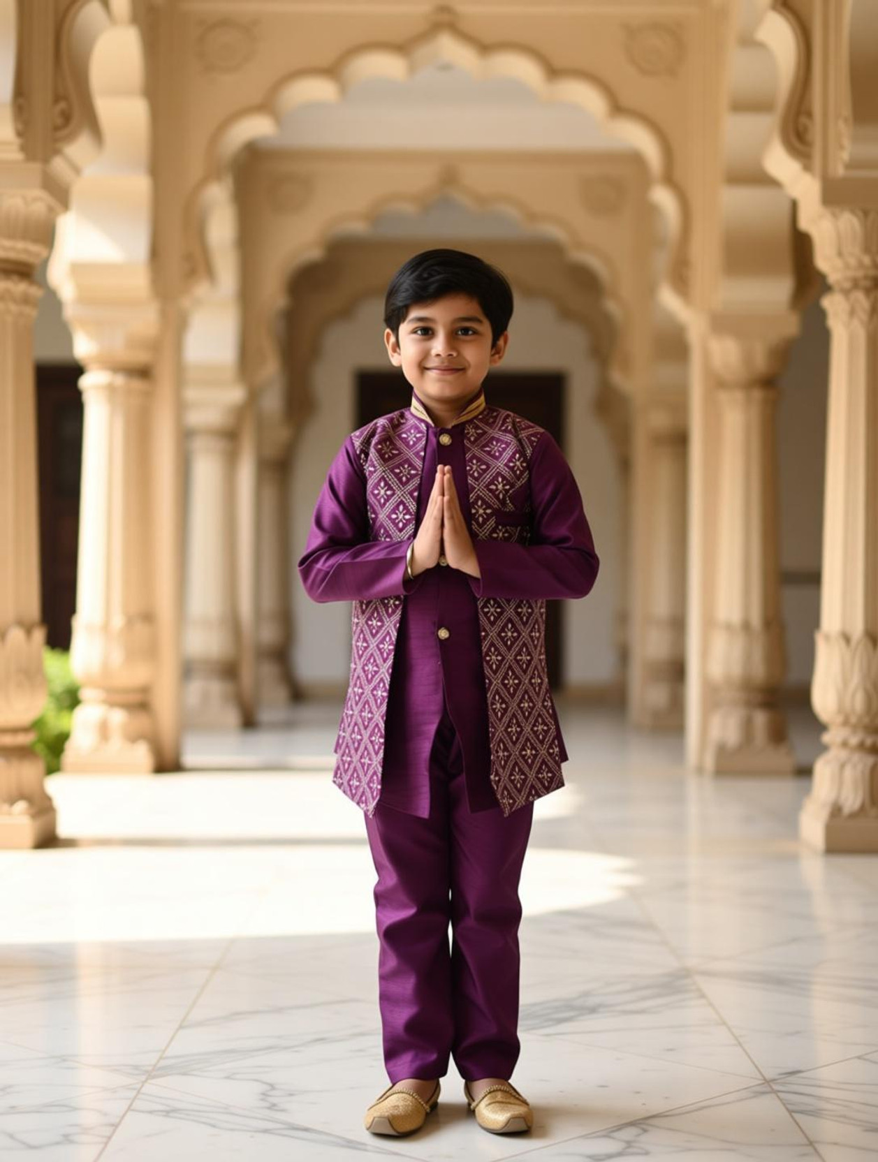 Smuktar garments Baby Boys Art Silk Kurta and Pyjama Set